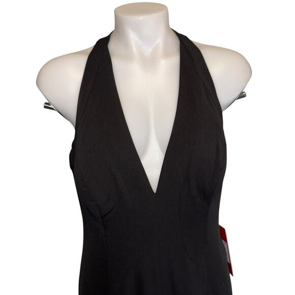 New NWT Carmen Marc Valvo Infusion Black Maxi Dress Size 10 - Picture 7 of 13